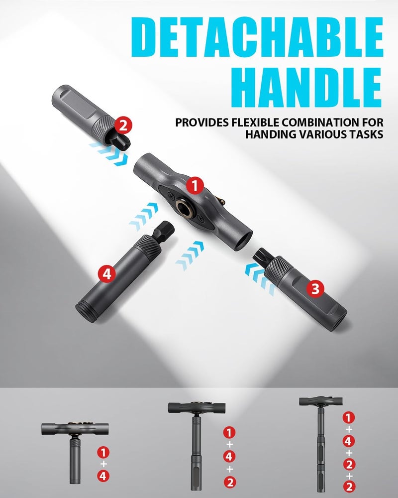 VMAN Ratchet Screwdriver Set, 24 in 1 magnetic Screwdriver sets, S2 Steel Bits, DIY Combination Flexible Shaft, Suitable for Furniture Assembly, Precision Electrical Appliance Repair, Bicycle Tools - Image 3